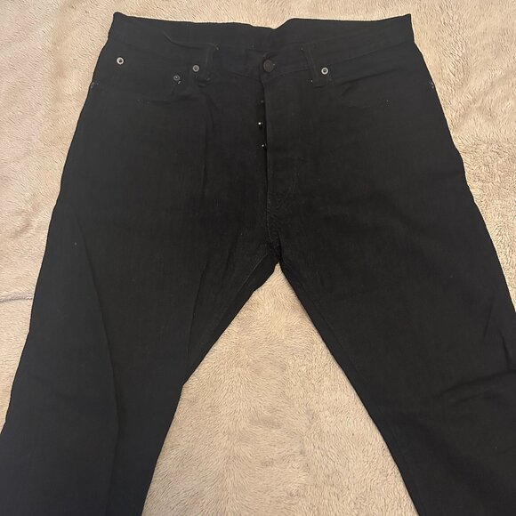 Pure Blue Japan 1161-BB black slim stretch selvedge jeans in 36x32 - Picture 1 of 11